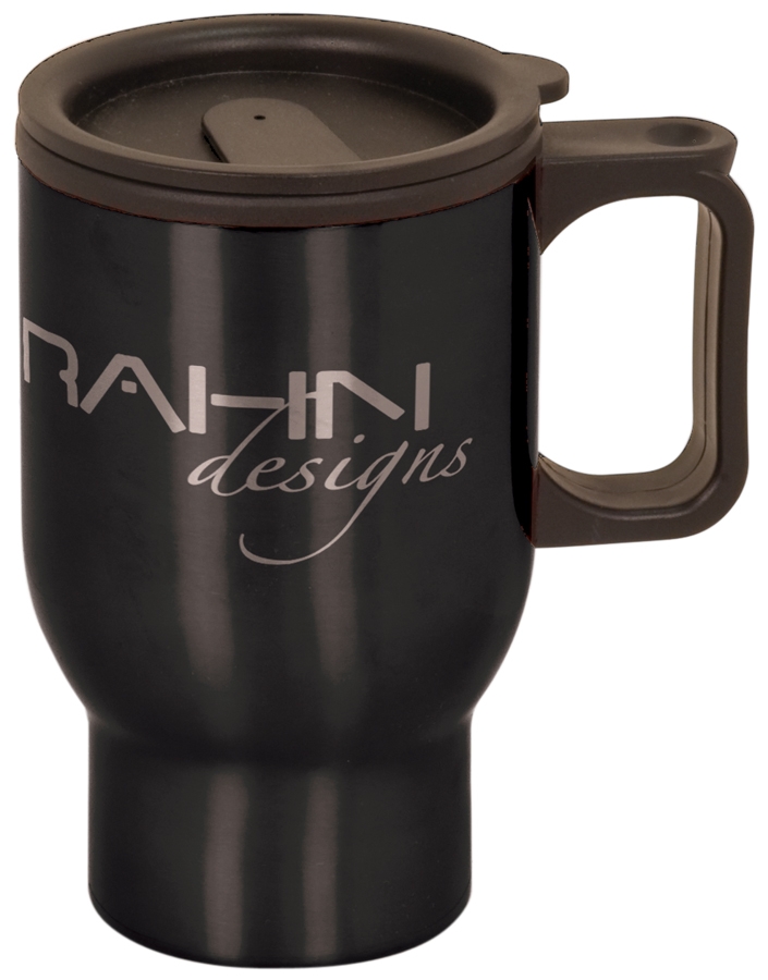 Laserable travel mug with handle stainlessThe Trophy Trolley
