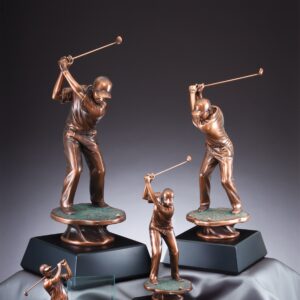 Golf Awards, Male-Female Resin, Glass, Crystal