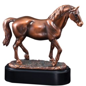 AWESOME HORSE RACING RESIN TROPHY SCULPTURE AWARD M~RF2093 8 INCHES TALL * 