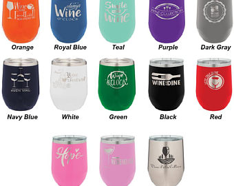 12oz Stemless Wine Glass with Lid