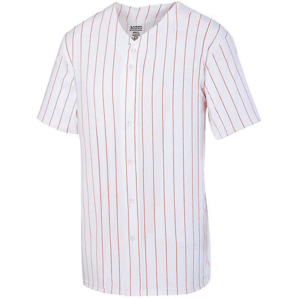Augusta Pinstripe Full Button Baseball Jersey Adult and YouthThe Trophy ...