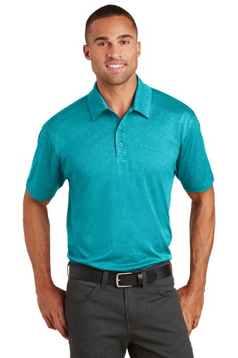 Port Authority Trace Heather Polo moisture wicking performanceThe ...