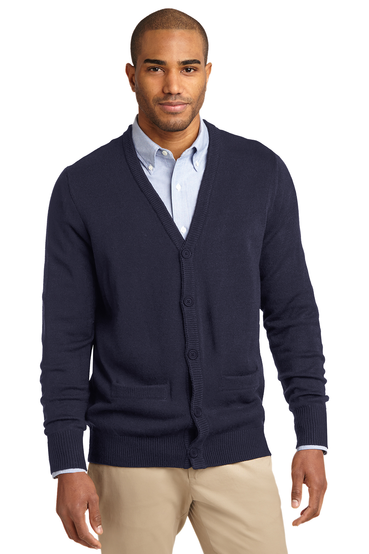 SW302 Port Authority® Value V-Neck Cardigan Sweater with PocketsTrophy
