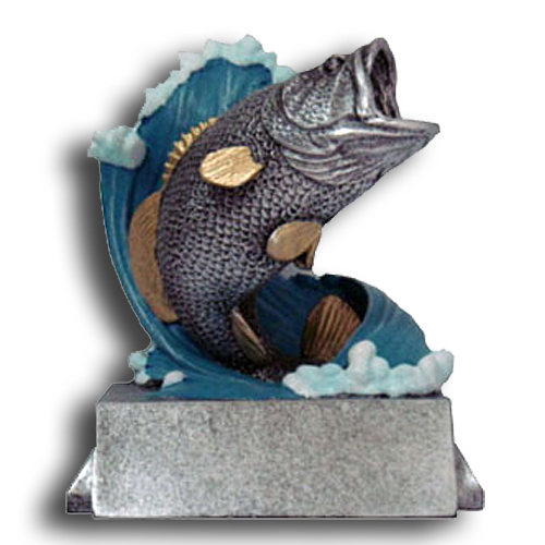 WGE490 Bass fishing trophy resin